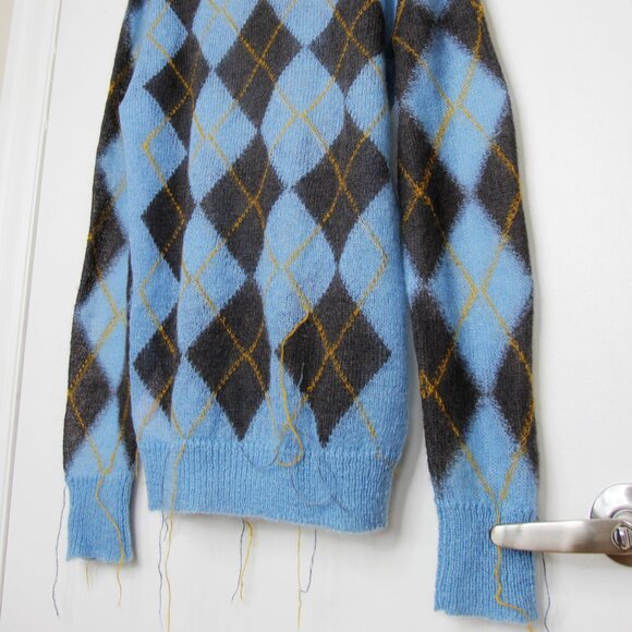 BNWT AW24 MARNI ARGYLE MOHAIR SWEATER 50 - Picture 7 of 13